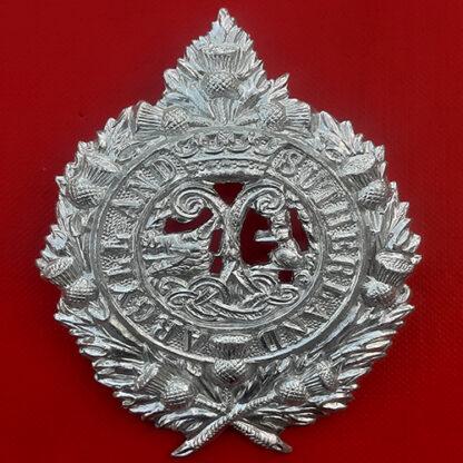 Argyll & Sutherland Highlanders - Silver Anodised Cap Badge.