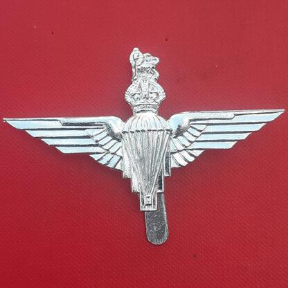 The Parachute Regiment - King's Crown Silver Anodised Cap Badge.