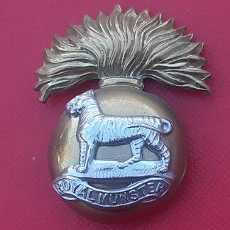 The Royal Munster Fusiliers - Bi Metal Cap Badge.