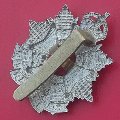 The Border Regiment - King's Crown White Metal Cap Badge. - Image 2