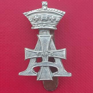 The 19th Hussars - White Metal Cap Badge.