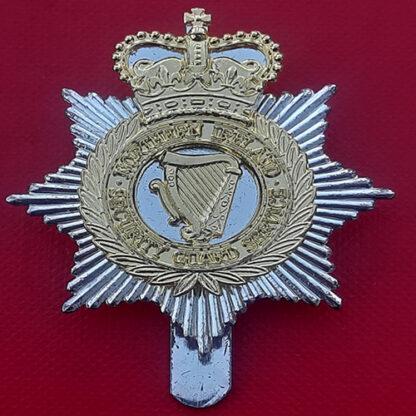 The Northern Ireland Security Guard Service - Queen's Crown Bi Metal Cap Badge.