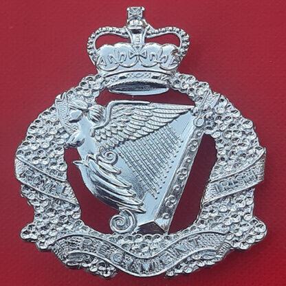 The Royal Irish Regiment - Queen's Crown Chromed Waist Belt Badge.