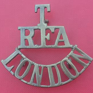 Royal Field Artillery The London Territorials - Gilding Metal Shoulder Title.
