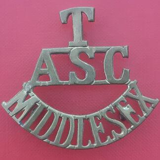 The Army Service Corps Middlesex Territorials - Gilding Metal Shoulder Title.