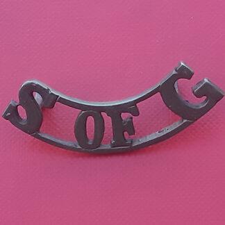 The School Of Gunnery - Gilding Metal Shoulder Title.