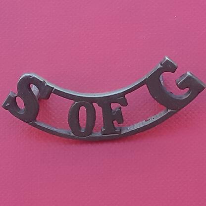 The School Of Gunnery - Gilding Metal Shoulder Title.