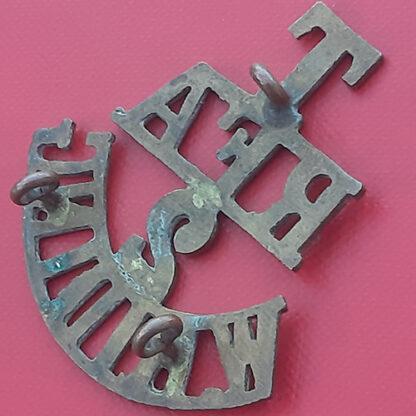 Royal Field Artillery 2nd West Riding Territorials - Gilding Metal Shoulder Title. - Image 2