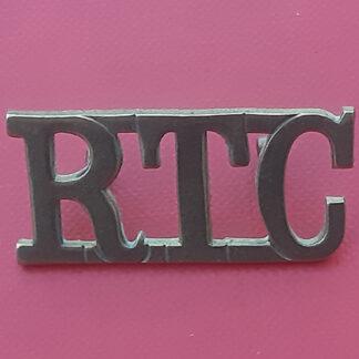 The Royal Tank Corps - Gilding Metal Shoulder Title.