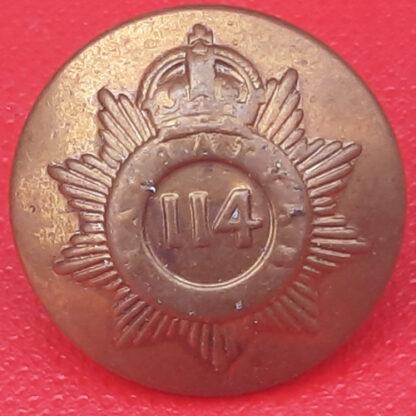 (India) 114th Mahrattas - King's Crown 19mm Gilding Metal Button.