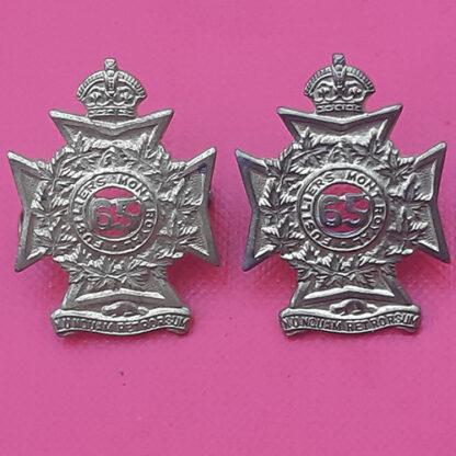 (Canada) Les Fusiliers Mont Royal - King's Crown Collar Badges.
