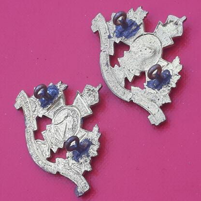 (Canada) Hastings & Prince Edward Regiment - King's Crown Gilding Metal Collar Badges. - Image 2
