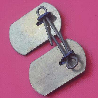 The Light Infantry - Blackened Brass Collar Badges. - Image 2