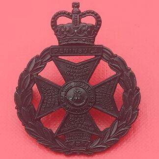 The Royal Green Jackets - Black Anodised Cap Badge.