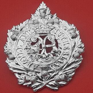 The Argyll & Sutherland Highlanders - Silver Anodised Cap Badge.