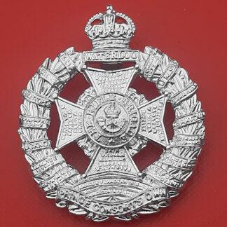 The Rifle Brigade - King's Crown Silver Anodised Cap Badge.