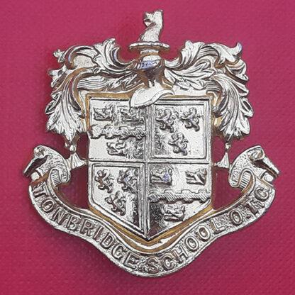 The Tonbridge School O.T.C - Gold Anodised Cap Badge.