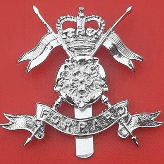 The Queen's Own Yorkshire Yeomanry - Silver Anodised Cap Badge.