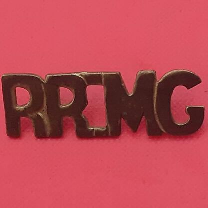 (South Africa) Rand Rifles Mine Guard - Brass Sheet Metal Shoulder Title.