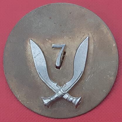 7th Gurkha Rifles - White Metal Cap Badge.