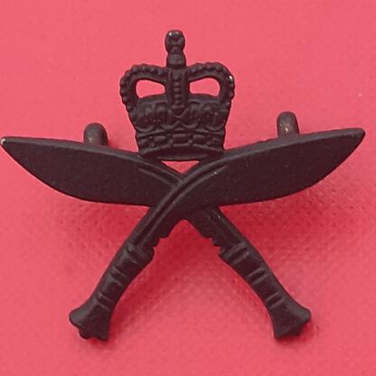 Royal Gurkha Rifles - Blackened Metal Cap Badge.