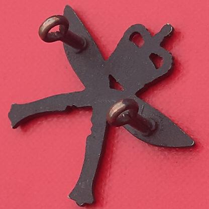 Royal Gurkha Rifles - Blackened Metal Cap Badge. - Image 2