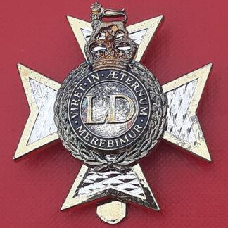 The Light Dragoons - Queen's Crown Officer's Enamelled Cap Badge.