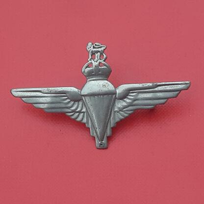The Parachute Regiment - King's Crown "Voided" White Metal Cap Badge.