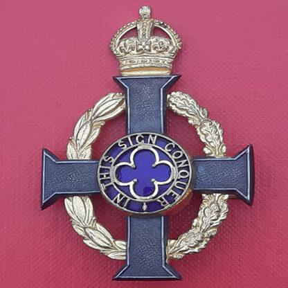 The Royal Army Chaplain's Department - King's Crown Silver, Gilt & Enamel Stole Badge.