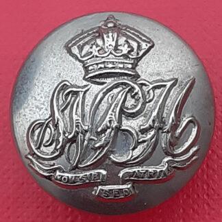 (India) Surma Valley Light Horse - Queen Victoria's Crown 23mm white Metal Button.