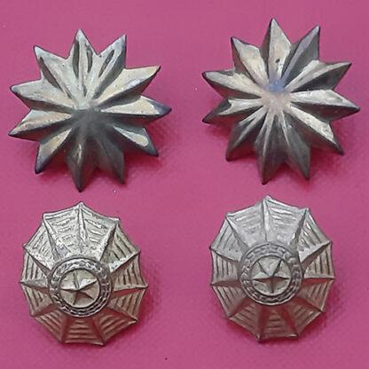 Malay Regiment - Gilding Metal Collar Badges & Badges Of Rank.