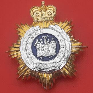 The Jamaica Defence Force - Gold & Silver Anodised Cap Badge.