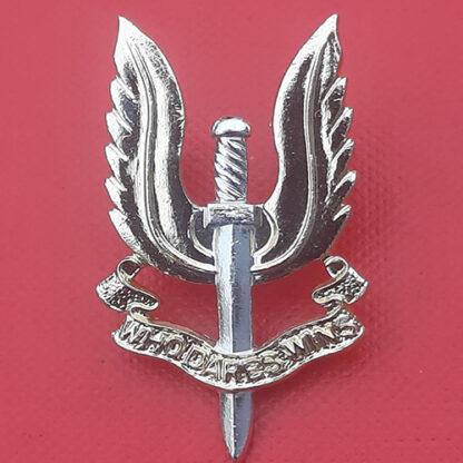 Rhodesia Special Air Service - Gold & Silver Anodised Cap Badge.