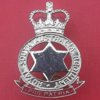 (Australia) Royal South Australia Regiment - Gold Anodised Cap Badge.