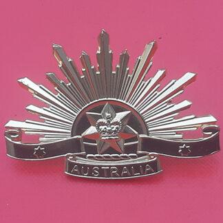 (Australia) The Australian Army - Gold Anodised Cap Badge.