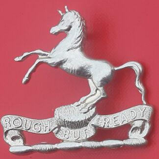 (South Africa) Natal Mounted Rifles - White Metal Cap Badge.