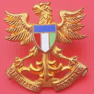 (South Africa) Regiment North Natal - Gilding Metal & Enamelled Cap Badge.