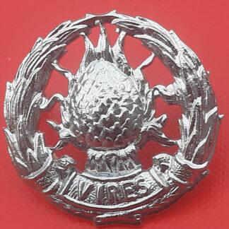 (South Africa) Regiment Boland - White Metal Cap Badge.