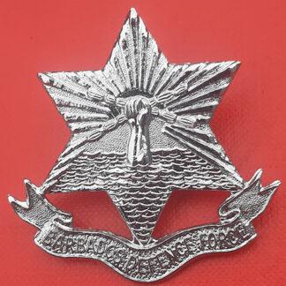 The Barbados Defence Force - Chromed Cap Badge.