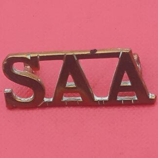 (South Africa) The South African Artillery - Gilding Metal Shoulder Title.