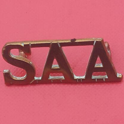 (South Africa) The South African Artillery - Gilding Metal Shoulder Title.