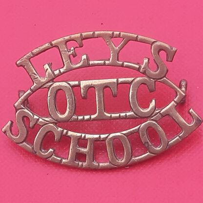 Leys School O.T.C - Gilding Metal Shoulder Title.