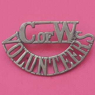 City Of Westminster Volunteers V.T.C - Gilding Metal Shoulder Title.