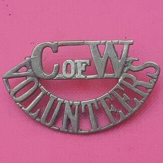City Of Westminster Volunteers V.T.C - Gilding Metal Shoulder Title.