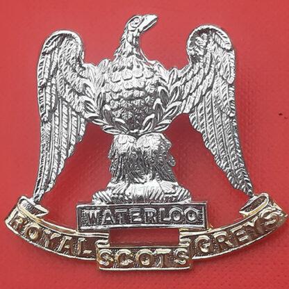 The Royal Scots Greys - Gold & Silver Anodised Cap Badge.