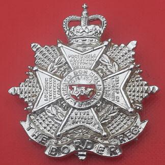 The Border Regiment - Silver Anodised Cap Badge.