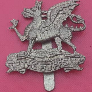 The East Kent Regiment (The Buffs) - Gilding Metal Cap Badge.
