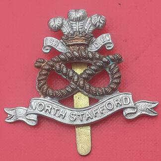 The North Staffordshire Regiment - Bi Metal Cap Badge.