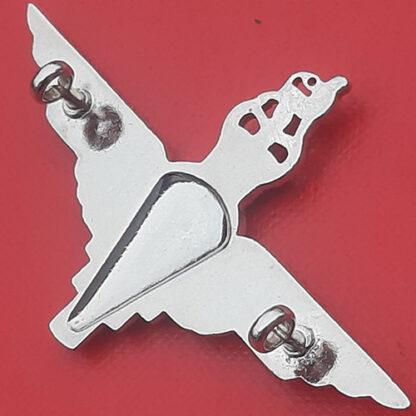 The Parachute Regiment - Queen's Crown White Metal Cap Badge. - Image 2