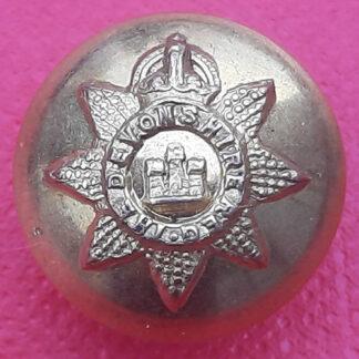 The Devonshire Regiment - King's Crown Gilt Button.